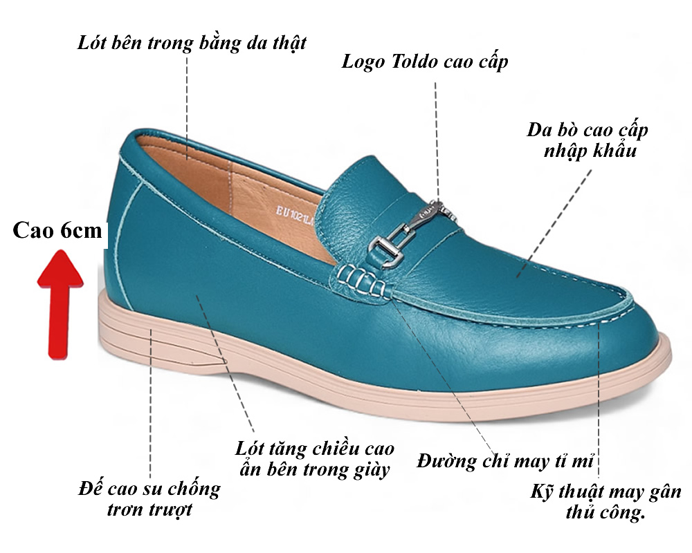 Giày lười cao 6cm cho nam 8